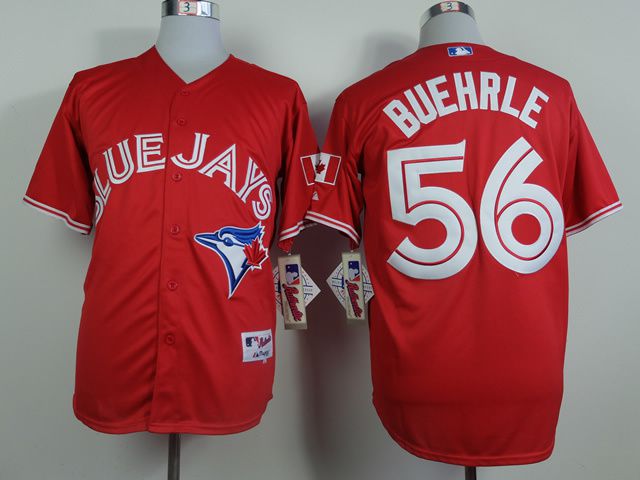 Men Toronto Blue Jays #56 Buehrle Red MLB Jerseys